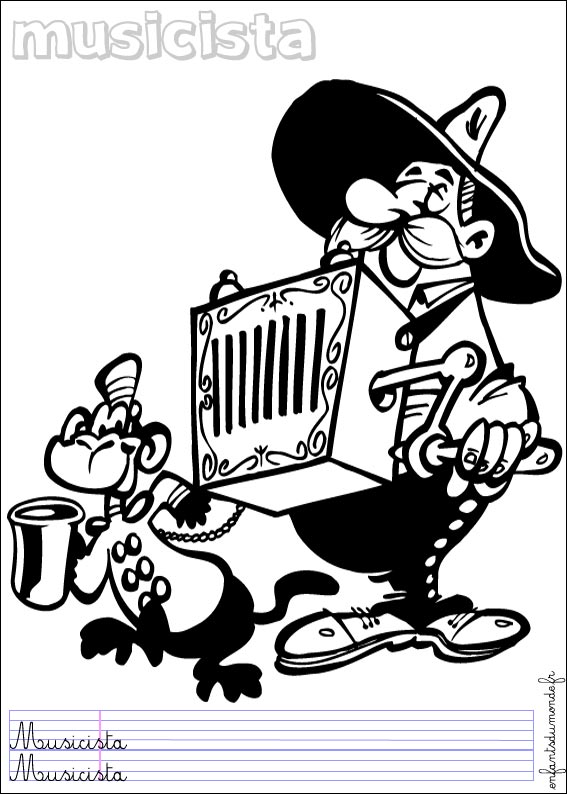 coloriage musicien 1